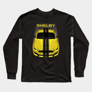 Ford Mustang Shelby GT350 2015 - 2020 - Yellow - Black Stripes Long Sleeve T-Shirt